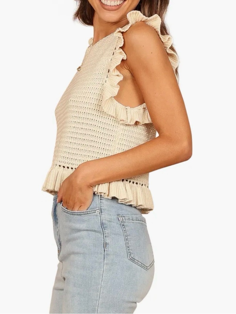 Petal & Pup Katia Frill Sleeveless Sweater
Size S - Picture 3 of 6